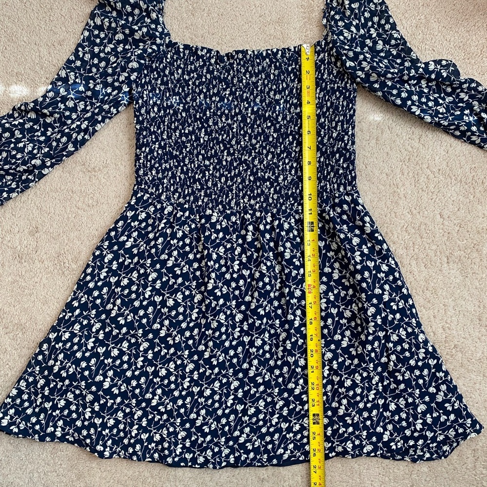 Reformation Navy Blue Floral Mini Dress - Picture 11 of 12